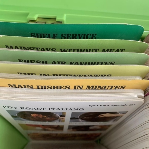 BETTY CROCKER VINTAGE 1970S AVOCADO GREEN BOX RECIPE CARD LIBRARY Step By Step - Picture 6 of 10